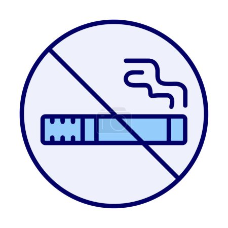Téléchargez les illustrations : Simple icône de la zone No Smoking, illustration vectorielle - en licence libre de droit