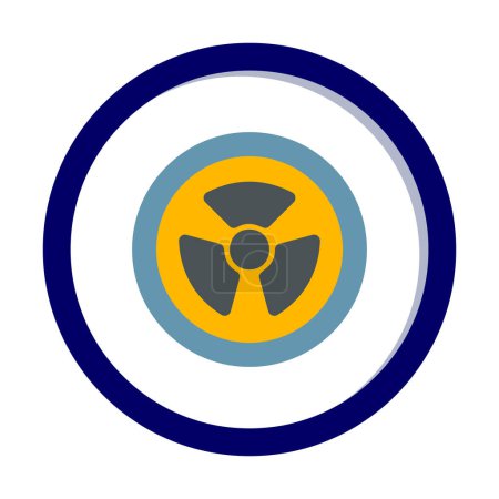 Illustration for Radiation sign. web icon simple design - Royalty Free Image