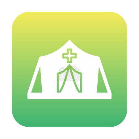 Illustration for Refugee Camp vector flat color icon - Royalty Free Image