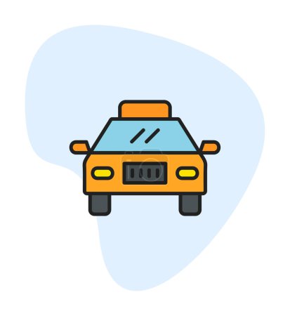 Ilustración de Icono de taxi vector ilustración - Imagen libre de derechos