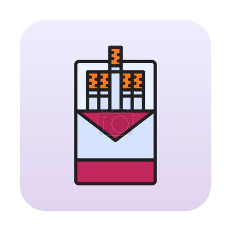Illustration for Cigarette pack icon vector illustration - Royalty Free Image
