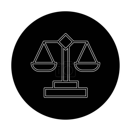 Ilustración de Escala de justicia icono vector ilustración diseño - Imagen libre de derechos