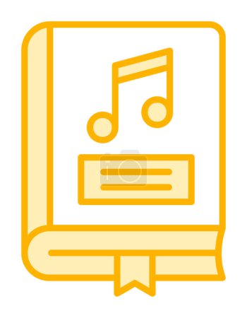 Illustration for Music book icon, vector illustration - Royalty Free Image