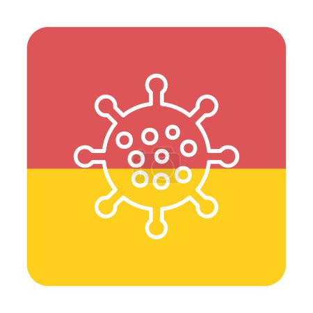 Ilustración de Icono del virus corona, símbolo de enfermedad pandémica covid-19, icono de vector de estilo de línea - Imagen libre de derechos