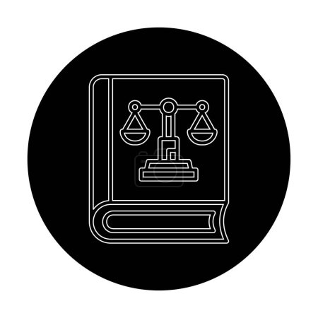 Illustration for Justice book icon, vector illustration - Royalty Free Image