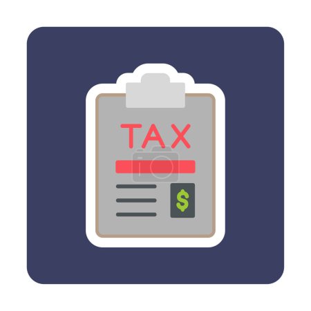 Ilustración de Ilustración vectorial del icono del portapapeles de impuestos - Imagen libre de derechos