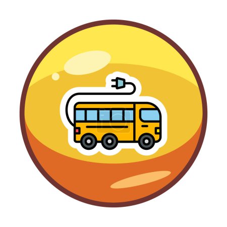 Illustration for Electric bus. web icon simple illustration - Royalty Free Image