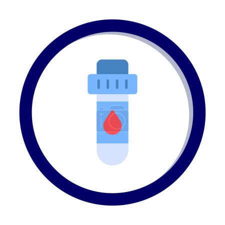 Test sanguin icône web, illustration vectorielle