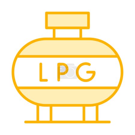 Illustration for Liquefied Petroleum Gas container web icon, vector illustration - Royalty Free Image