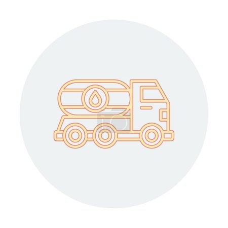 Illustration for Oil Truck icon vector illustration - Royalty Free Image