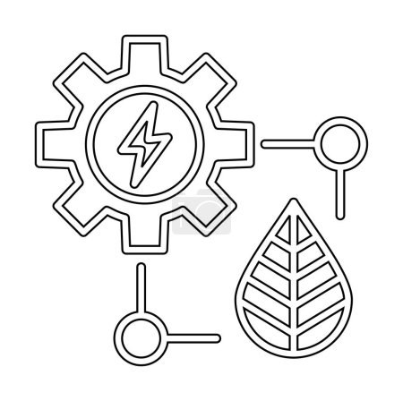 Téléchargez les illustrations : Eco energy icon, vector illustration simple design - en licence libre de droit
