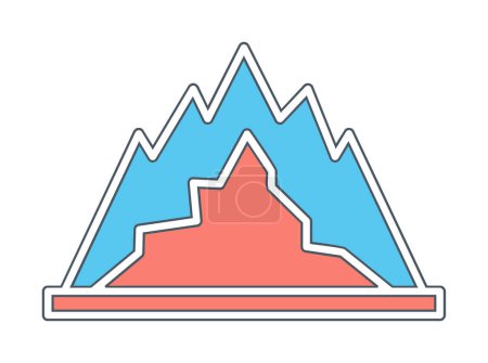 Ilustración de Icono de montaña vector ilustración - Imagen libre de derechos
