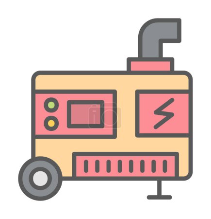 vector illustration of Electric Generator icon                                        