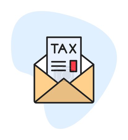 Téléchargez les illustrations : Icône de la taxe postale, illustration vectorielle - en licence libre de droit