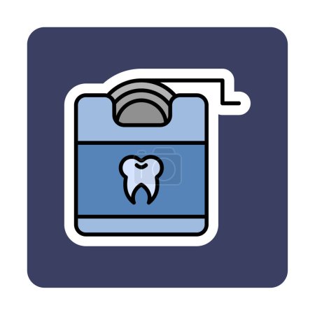 Illustration for Dental floss icon. Dentistry vector illustration. - Royalty Free Image