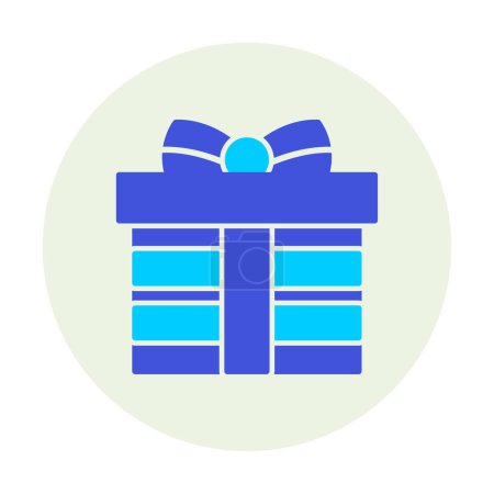 Illustration for Box with gift icon. flat style. vector illustration. isolated on white background. - Royalty Free Image