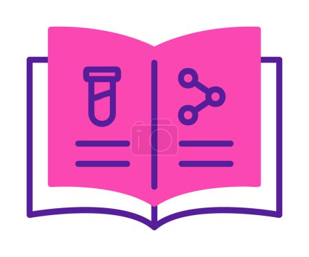 Illustration for Vector illustration of Chemistry book icon - Royalty Free Image