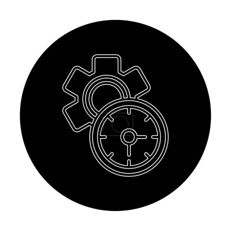 Illustration for Work Time web icon vector illustration - Royalty Free Image