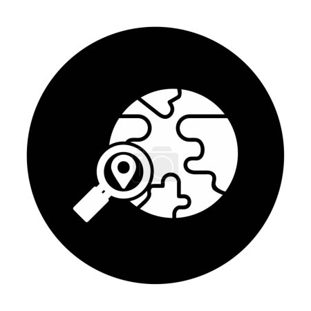 Ilustración de Lupa icono de la línea de vidrio, concepto de búsqueda - Imagen libre de derechos