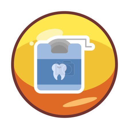 Illustration for Dental floss icon. Dentistry vector illustration. - Royalty Free Image