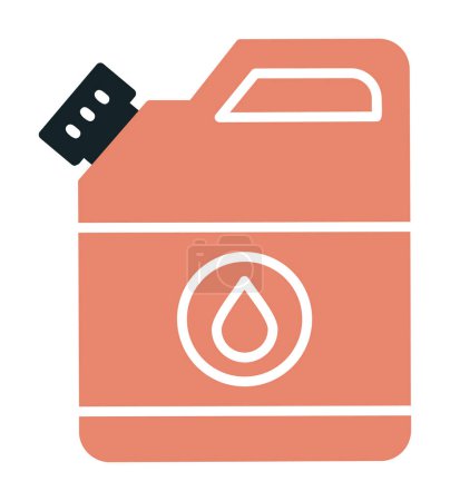Ilustración de Icono del bote de aceite. ilustración simple del icono del vector de combustible para el diseño web - Imagen libre de derechos