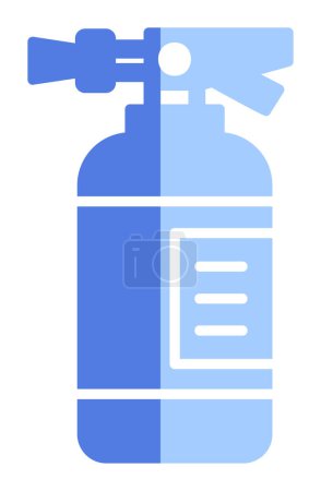 Illustration for Flat simple fire extinguisher. web icon - Royalty Free Image