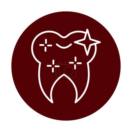 Ilustración de Ilustración sana diente limpio icono médico vector - Imagen libre de derechos