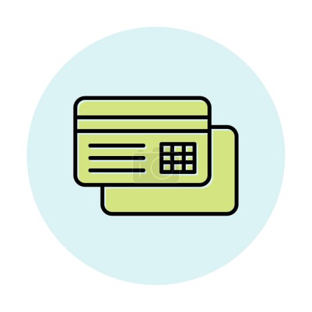 Illustration for Flat credit card icon. flat design - Royalty Free Image