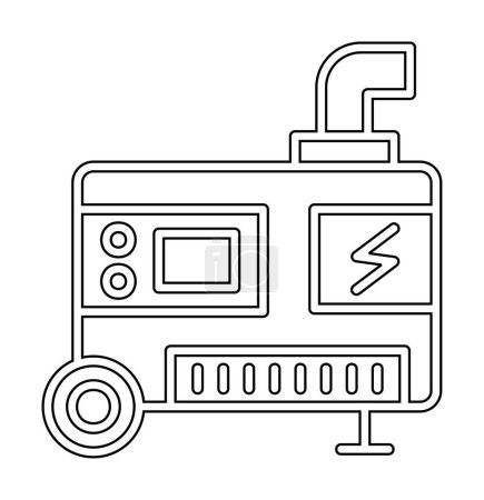 Ilustración de Ilustración vectorial del icono del generador eléctrico - Imagen libre de derechos