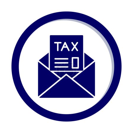 Ilustración de Icono de impuesto sobre el correo, ilustración vectorial - Imagen libre de derechos