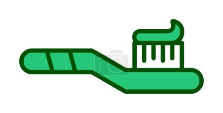 Illustration for Flat Toothbrush  icon vector illustration - Royalty Free Image