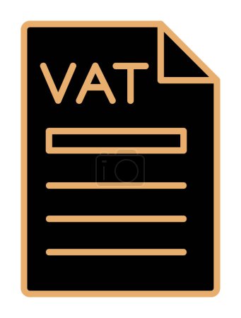 Illustration for Vat file format icon vector illustration - Royalty Free Image
