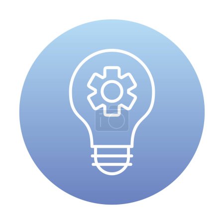 Illustration for Simple light bulb with gears inside icon vector illustration design - Royalty Free Image