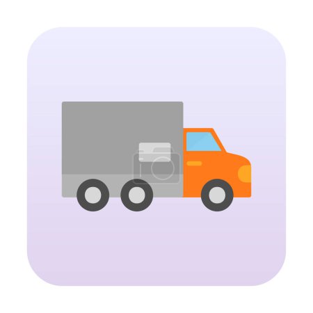 Téléchargez les illustrations : Icône de camion de livraison, illustration vectorielle - en licence libre de droit