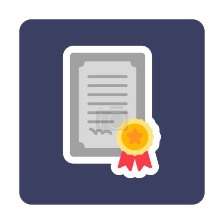 Illustration for Certificate vector icon modern simple illustration - Royalty Free Image