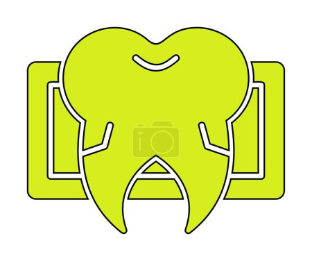 Ilustración de Icono del cuidado dental, diseño simple. ilustración vectorial. Rayos X dentales - Imagen libre de derechos