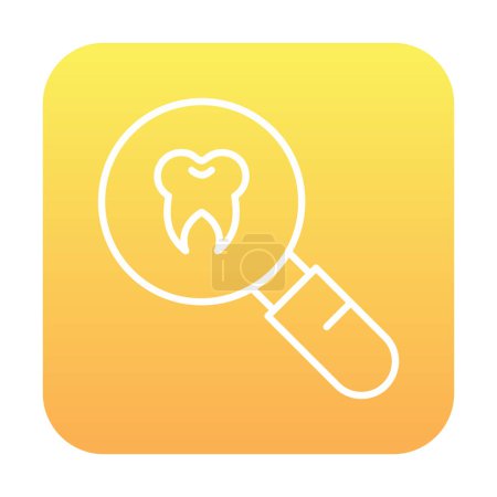 Ilustración de Chequeo dental vector icono de color plano - Imagen libre de derechos