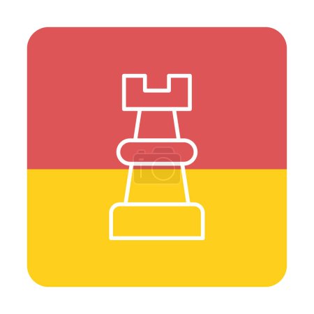 Téléchargez les illustrations : Icône vectorielle pour Chess rook - en licence libre de droit