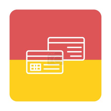 Illustration for Flat credit card icon. flat design - Royalty Free Image