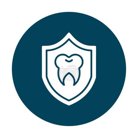 Téléchargez les illustrations : Illustration vectorielle de l'icône Protection dentaire - en licence libre de droit