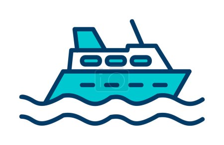 Illustration for Cruise. web icon simple illustration - Royalty Free Image