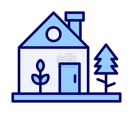 Ilustración de Vector de icono de casa verde aislado en fondo blanco para su diseño de aplicaciones web y móviles, concepto de logotipo de la casa - Imagen libre de derechos