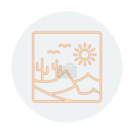 Illustration for Desert landscape icon vector illustration design - Royalty Free Image