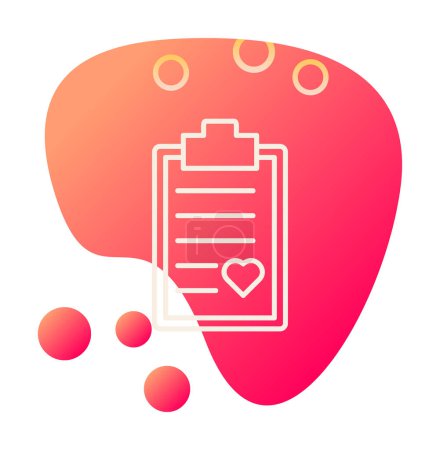 Illustration for Medical Report with heart icon vector illustration - Royalty Free Image