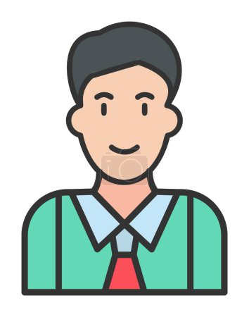 Illustration for Simple flat Manager line icon - Royalty Free Image