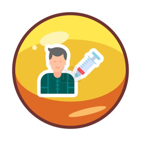 Illustration for Vaccination web icon, vector illustration - Royalty Free Image