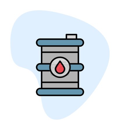 Illustration for Oil Barrel web icon, vector illustration - Royalty Free Image