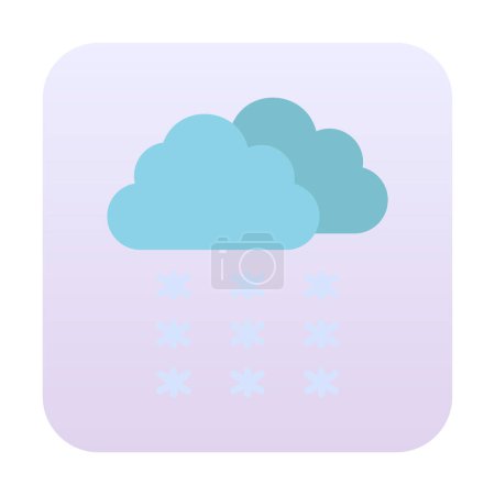Téléchargez les illustrations : Simple icône de chute de neige, illustration vectorielle - en licence libre de droit