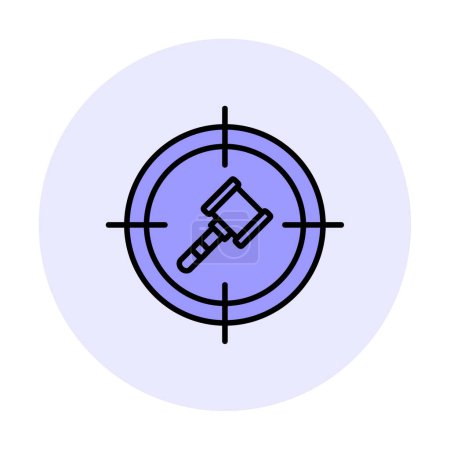 Ilustración de Icono de destino, ilustración vectorial diseño simple - Imagen libre de derechos