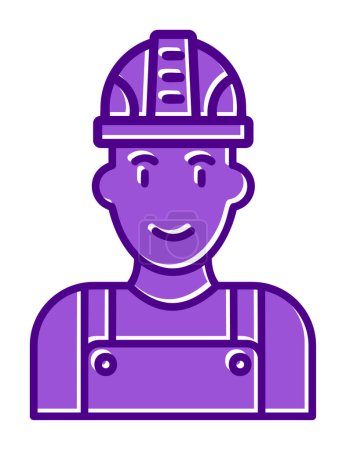 Illustration for Factory Worker icon vector illustration - Royalty Free Image